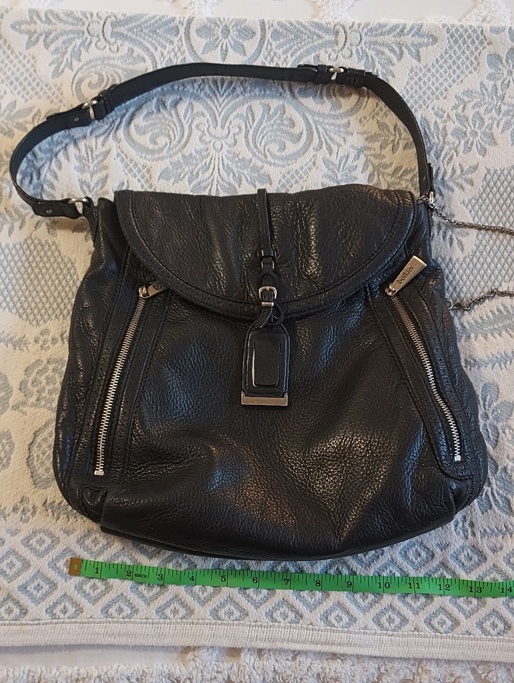 Black Leather BOTKIER hobo Style Bag Purse